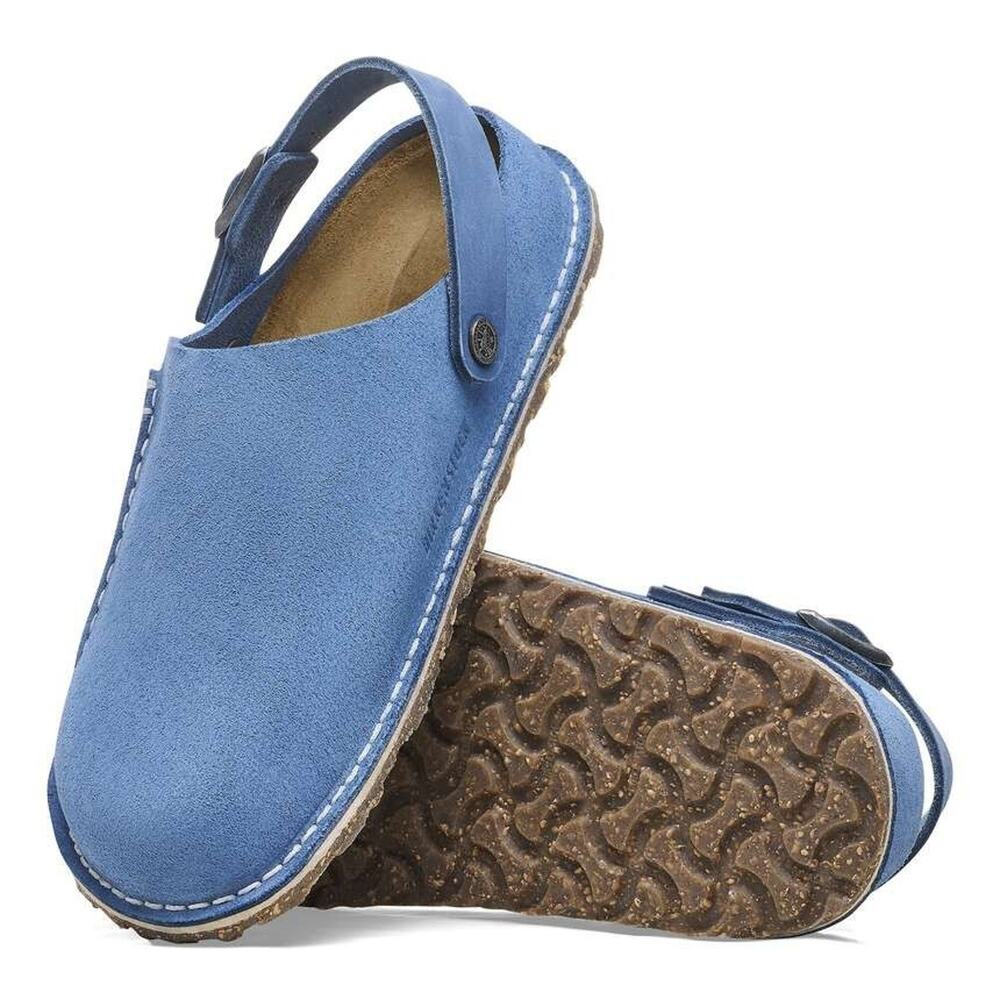 Birkenstock Lutry Premium Suede Elemental Blue EU38/ W 7-7.5 NWOB - Picture 2 of 11
